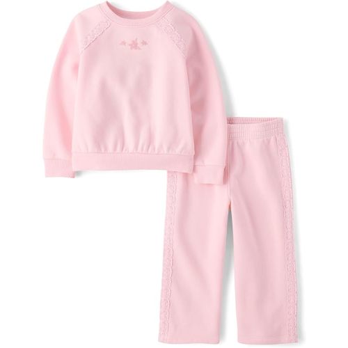 The Children's Place Baby Girls' And Toddler Active Long Sleeve Premium Fleece Sweatshirt and Pants, 2-piece Outfit Set