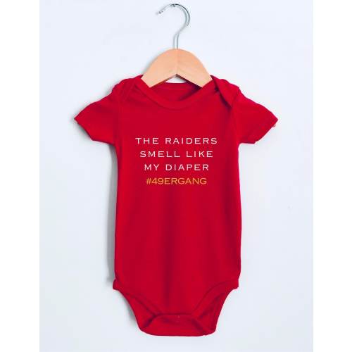 Custom NFL Team 'Smells Like My Diaper' Gerber Onesie - Personalized Baby Shirt for Football Fans, Personalized Onsie, Baby Gift