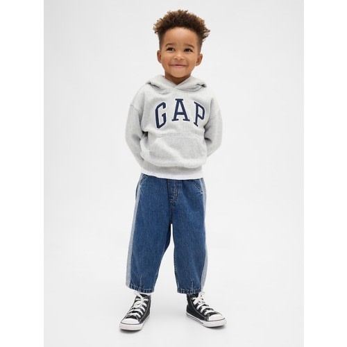 Baby & Toddler Two-Tone Pull-On Barrel Jeans