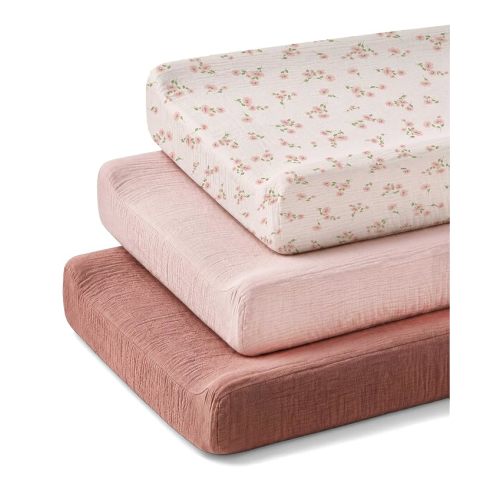 Changing Pad Covers 3 Pack, 32"x16" Muslin Baby Changing Table Pad Covers