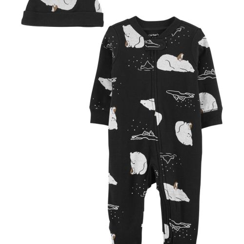 Black 2-Piece Cap & Sleep & Play Set | oshkosh.com