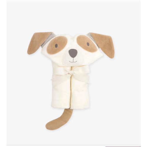 Tan Puppy Hooded Baby Bath Wrap