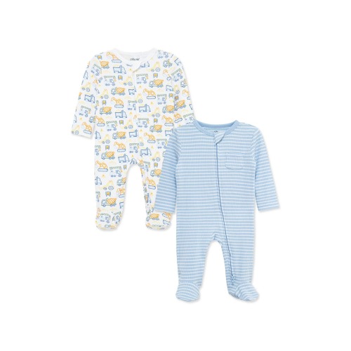 Size 6M - Trucks Pack of 2 Footies, 6M