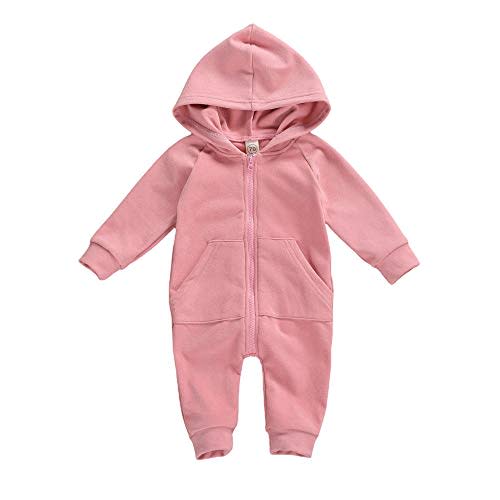 FYBITBO Infant Baby Boys Girls Clothing Zipper Hooded Jumpsuit Romper Long Sleeve Onesie Outfit Fall Winter Warm Clothes