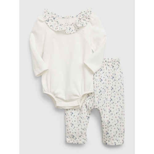 Baby Organic Cotton Outfit Set in new off white, size: 0-3 M