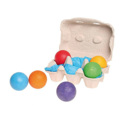 Rainbow Colored Wooden Balls