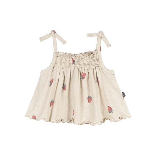 Modern Moments by Gerber Baby Girl Organic Smocked Sleeveless Top, Sizes 0/3 Months - 24 Months