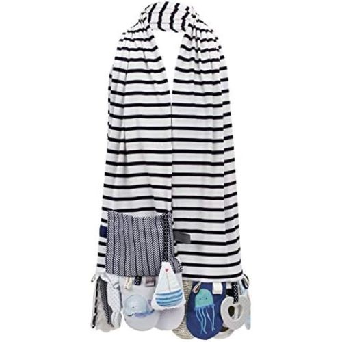 DEMDACO Mommy & Me Vibrant Colorful 9.5 x 52 Inch Soft Polyester Fabric Tactile Textured Whimsical Activity Fashion Scarf