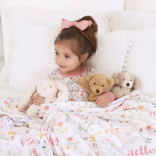 Winnie's Wildflowers Personalized Toddler Blanket | Caden Lane