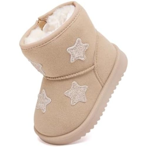 BMCiTYBM Baby Snow Boots Infant Boy Girl Winter Boots Nonslip Lightweight Outdoor Warm Shoes for Cold Weather 6 9 12 18 24 Months(Infant/Toddler)