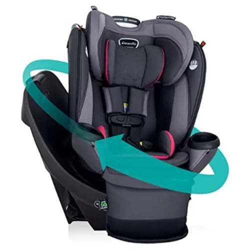 Evenflo Revolve 360 Extend All-in-One Rotating Convertible Car Seat - Rowe Pink