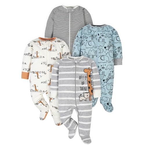 Gerber Baby Girls 4 Pack Sleep 'N Play Footie