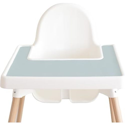 Yeah Baby Goods Placemats Compatible with The IKEA Antilop Highchair (Vintage Blue) - Food-Grade Silicone Highchair Tray Mat – Easy to Clean, High Chair Accessory