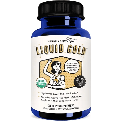 Legendairy Milk Liquid Gold Lactation Support | Lactation Supplement with Organic Goats Rue, Milk Thistle, Shatavari, Fennel, Alfalfa & Anise | Breastfeeding Supplements, 60 Count