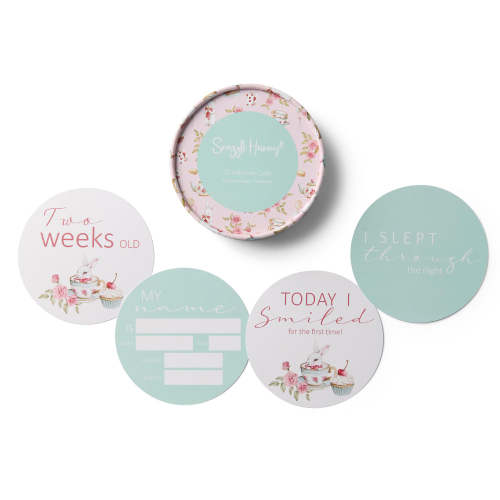 Tea Party & Sage Reversible Milestone Cards