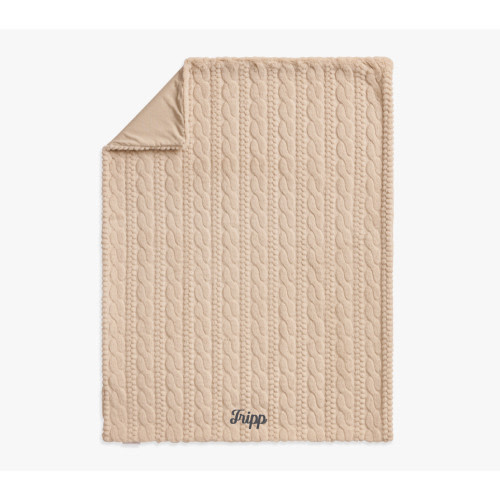 Cozy Cable Faux Fur Baby Blanket