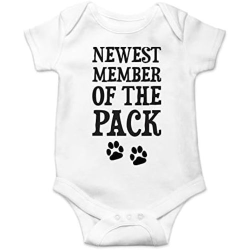 Newest Member of The Pack - Funny Baby Essentials Bodysuit - Infant Girl Clothes Newborn Outfit