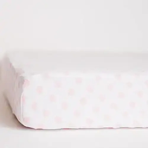 Pink Fitted Crib Sheet for Baby Mattress - Jersey Knit Cotton for Girl Nursery Bedding - Chevron, Polka Dot, and Stripe Crib/Toddler Sheets (Polka Dot)
