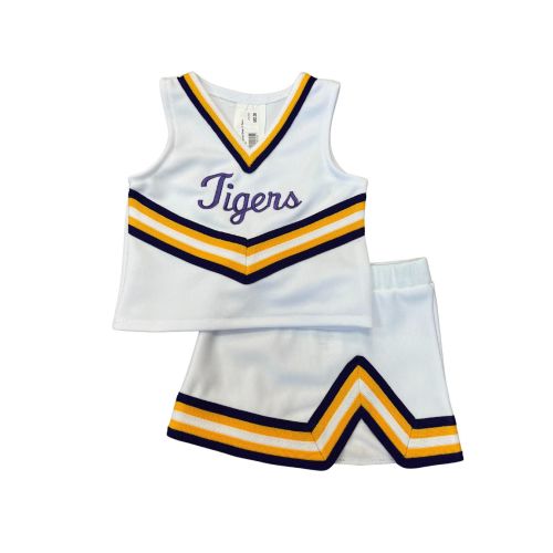 White Tigers Script Cheer 2 Piece Uniform