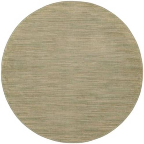 Essentials 6 ft. Round Green Gold Abstract Contemporary Indoor/Outdoor Area Rug