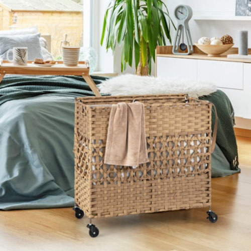 Bay Isle Home™ Rolling Laundry Hamper with Handles & Reviews | Wayfair