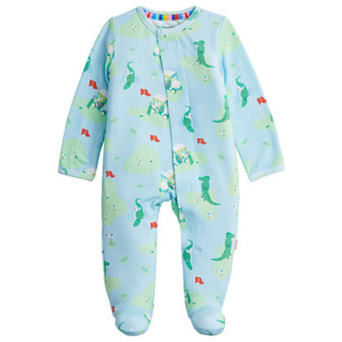 Baby Boys' and Girls' A Putt Above Magnetic Closure Footed Long-Sleeve Coverall