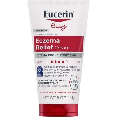Eucerin Baby Eczema Relief Body Cream, Steroid & Fragrance Free for 3+ Months of Age, 5 oz. Tube