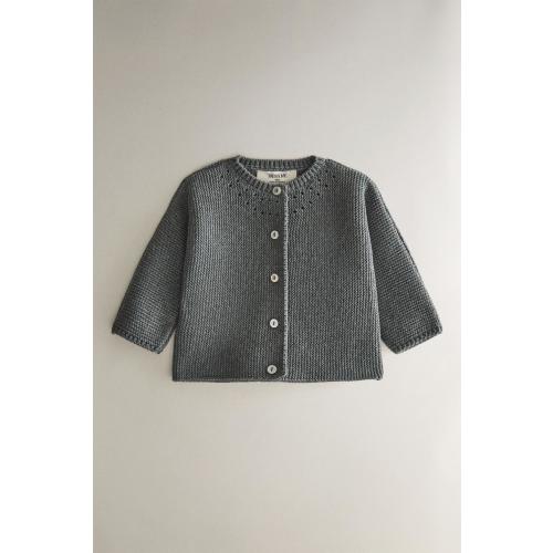 BABY KNIT CARDIGAN - Gray | ZARA United States
