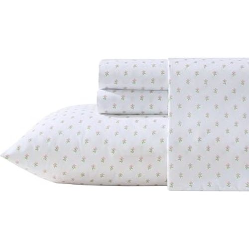 Laura Ashley Kids - Twin Sheet Set with Elastic Fitted Sheet & Pillowcases