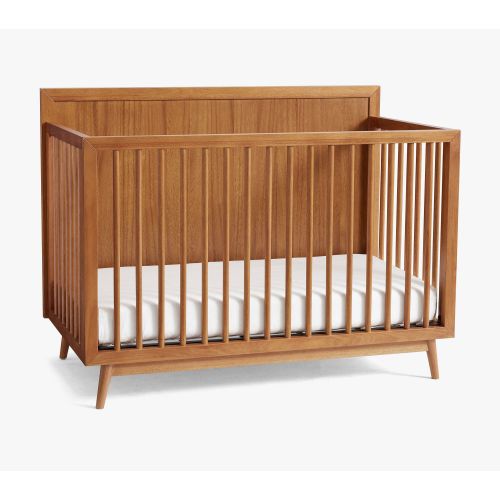 west elm x pbk Mid Century 4-in-1 Convertible Crib, Blonde, White Glove Delivery