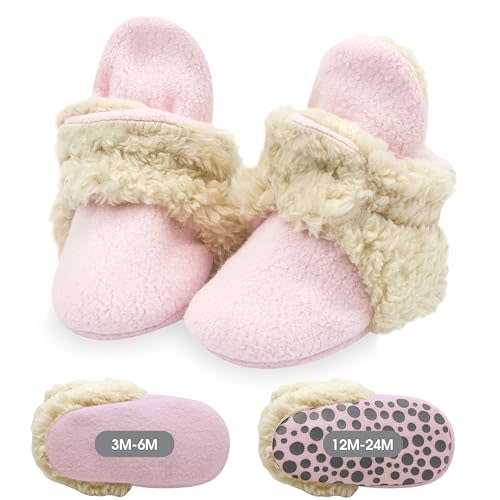 Zutano unisex-baby Cozie Fleece Baby Booties With Grippers