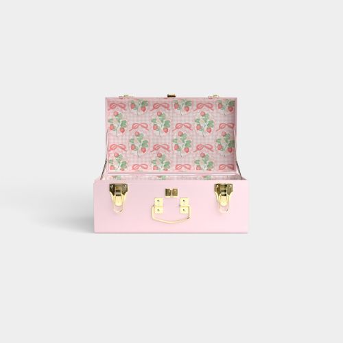 Mini Trunk - Pink - Ruby’s Red Berries / No Embroidery