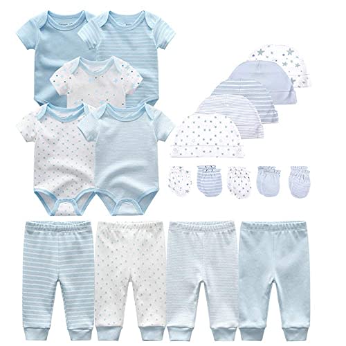 Chamie Newborn Baby Cute Design Bodysuit Short Sleeve One-Piece Baby Clothes for Boys and Girls