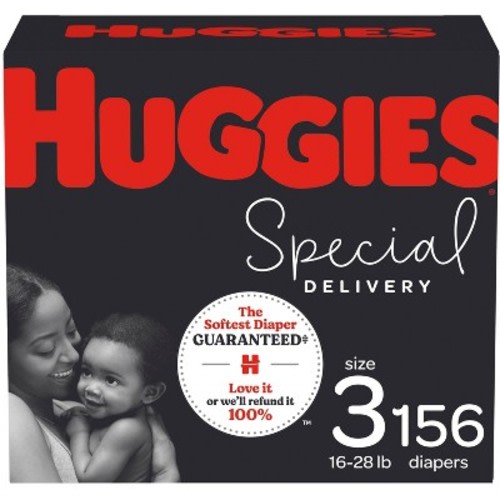 Huggies Special Delivery Hypoallergenic Baby Disposable Diapers Economy Plus Pack - Size 3 - 156ct