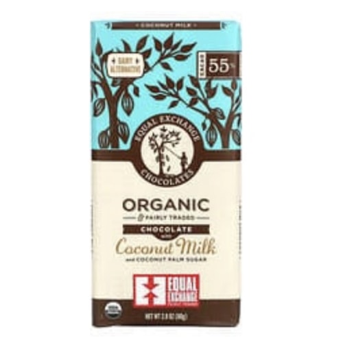 Equal Exchange, Organic Coconut Milk Chocolate,  With Coconut Palm Sugar, 55% Cacao, 2.8 oz (80 g)