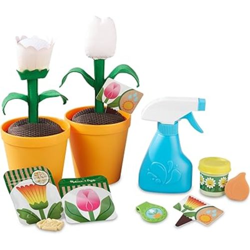 Melissa & Doug Let’s Explore Flower Gardening Play Set with Color-Changing Flowers (16 Pieces)