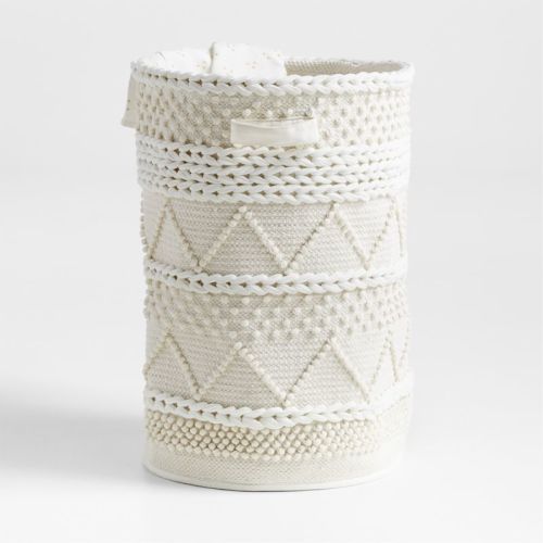 Dottie White Macramé Woven Kids Hamper