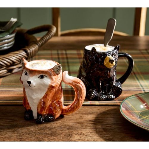 Fantastical Forest Stoneware Figural Mugs