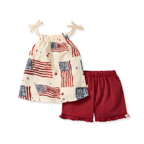 American Flag Girl Tank & Shorts Set – Burt's Bees Baby