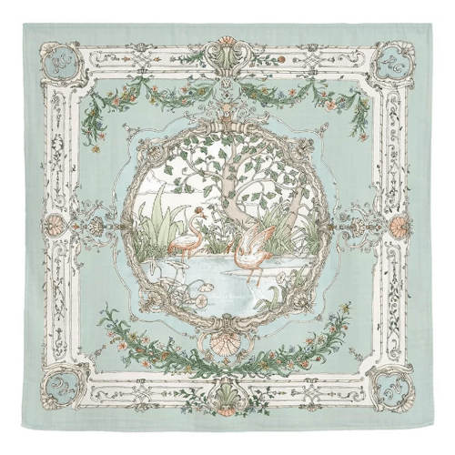 Organic Swaddle Blanket Tapestry Olive Green