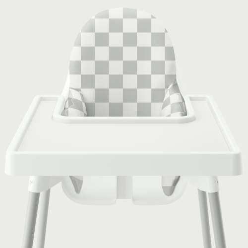 Highchair Cushion Cover - Grey Check It Out – Yeah Baby Goods