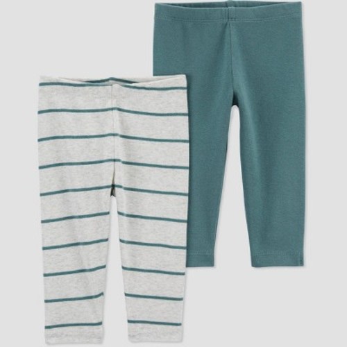 Carter's Just One You® Baby Boys' 2pk Pants - Green, Color: Green, Size: Newborn