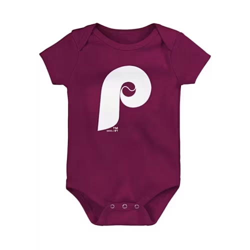 Phillies Philadelphia Phillies MAROON Baby Coopers Classic One Piece - 133404632