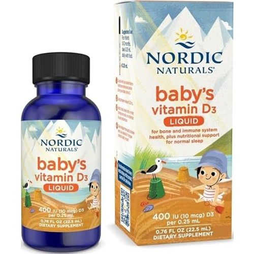 Nordic Naturals Baby Vitamin D Drops, 400 IU D3 for Infants - 0.76 oz