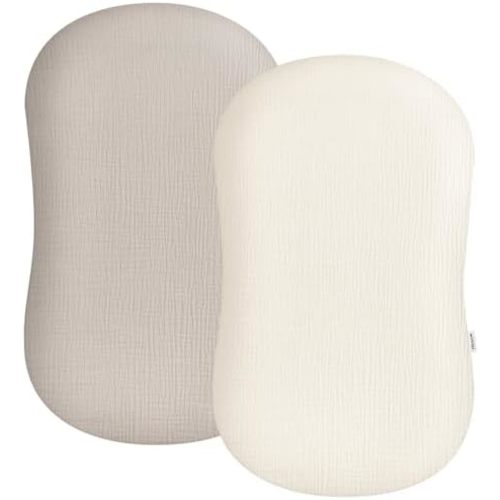 Baby Lounger Cover 2 Pack, Muslin Cotton Infant Lounger Cover, Covers Only