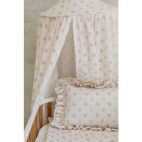 Retro style canopy for girls room "Boho Flowers", floral room and unique baby canopy, birthday gift for newborn, eco baby nursery decoration