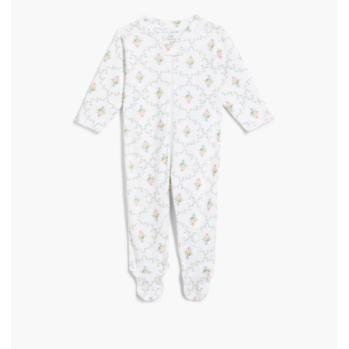 The Footie Pajama - Pastel Trellis