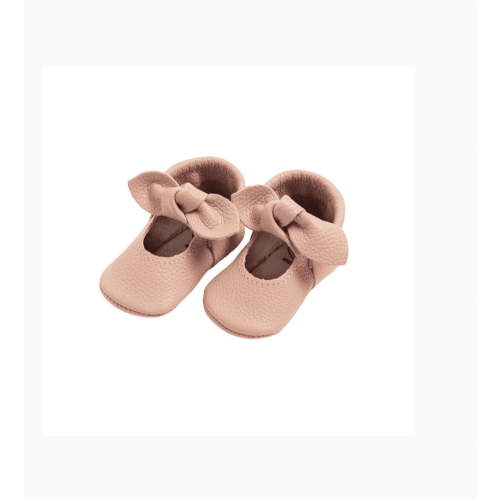 Freshly Picked First Pair Tutu Knotted Bow Moccasin Baby Shoe Size 1