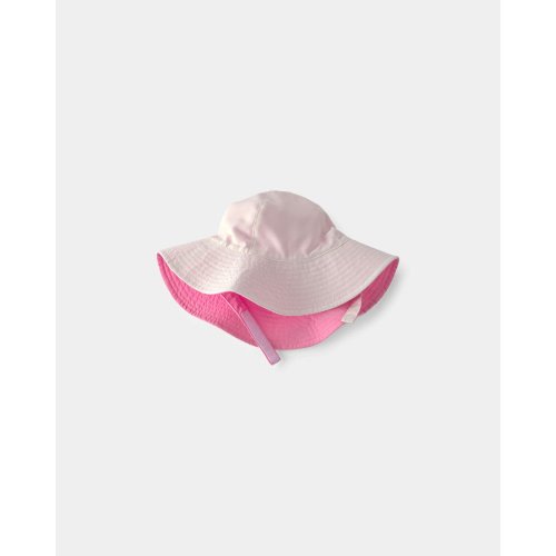 Baby Girl Reversible Swim Hat - Pink/White