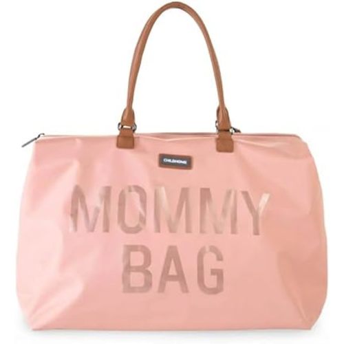 Childhome Original Mommy Bag - Large Baby Diaper Tote, Hospital & Travel Bag - Pink